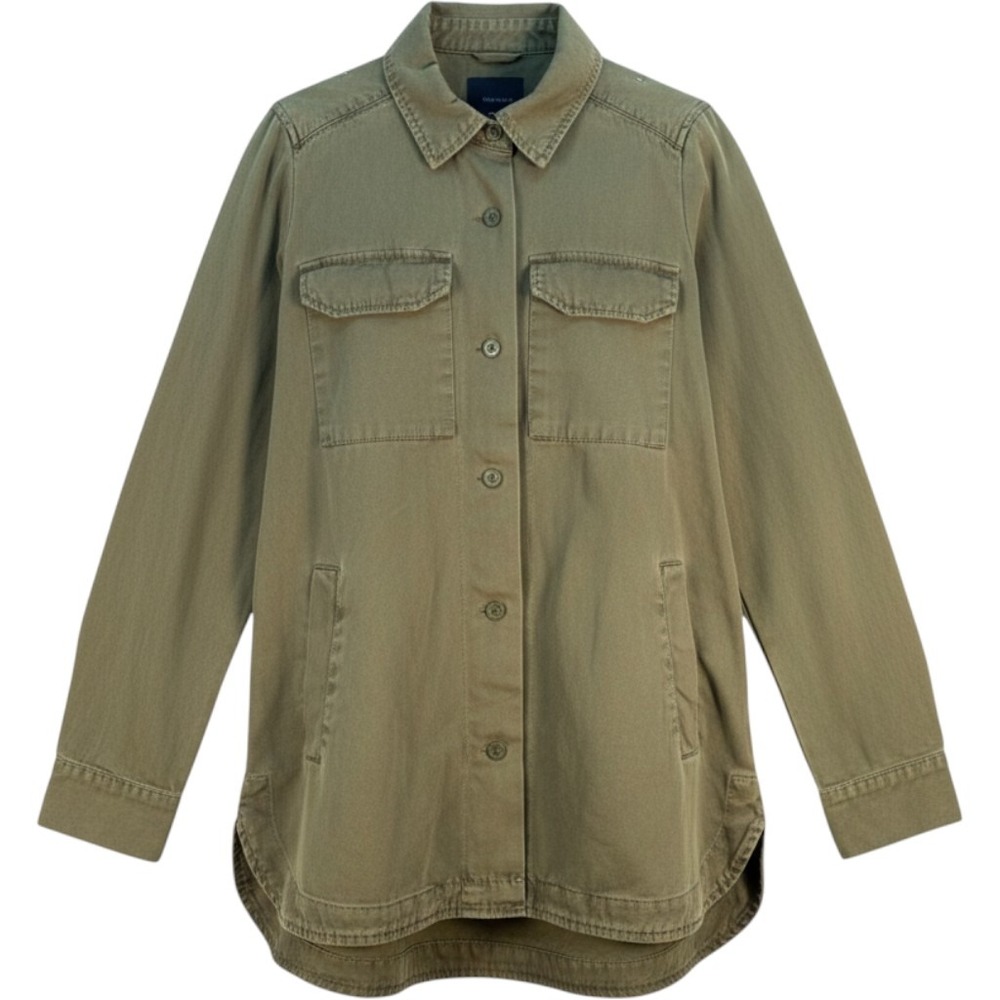 Forever 21 Womens Olive Green Cotton Utility Shirt Jacket Shacket Small